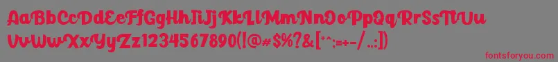 Paladise Font – Red Fonts on Gray Background