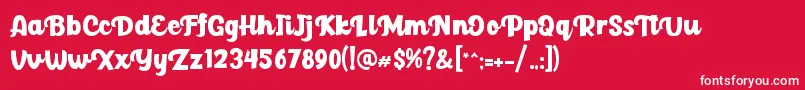 Paladise Font – White Fonts on Red Background