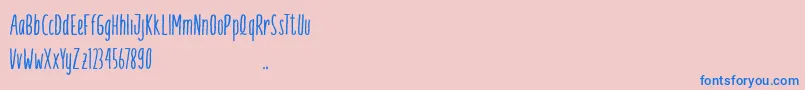 Palamia demo Font – Blue Fonts on Pink Background