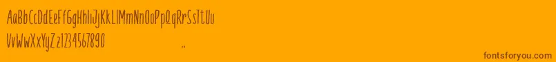 Palamia demo Font – Brown Fonts on Orange Background