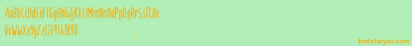 Palamia demo Font – Orange Fonts on Green Background