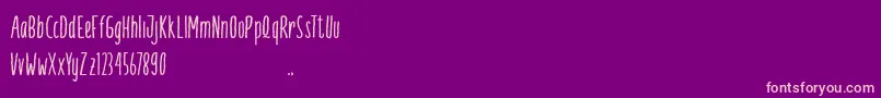 Fonte Palamia demo – fontes rosa em um fundo violeta