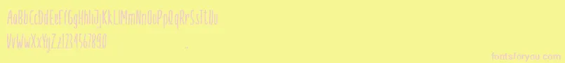 Palamia demo Font – Pink Fonts on Yellow Background
