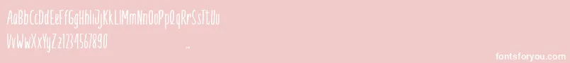 fuente Palamia demo – Fuentes Blancas Sobre Fondo Rosa