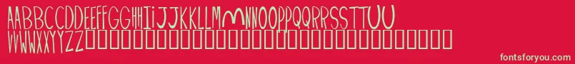 PALIMPUS Font – Green Fonts on Red Background