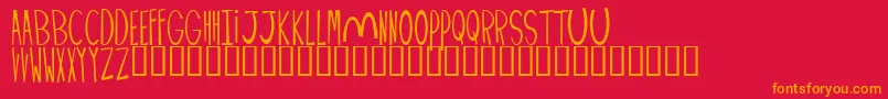 PALIMPUS Font – Orange Fonts on Red Background