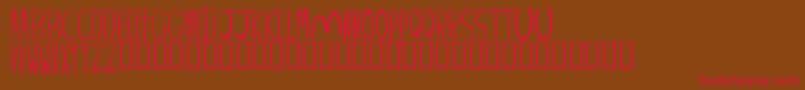PALIMPUS Font – Red Fonts on Brown Background