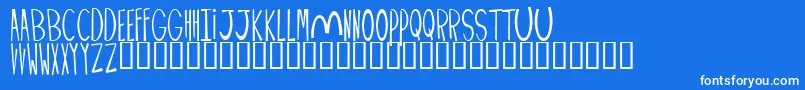 PALIMPUS Font – White Fonts on Blue Background
