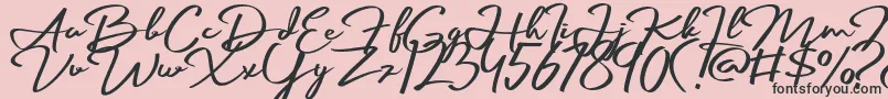 Palmark Font – Black Fonts on Pink Background