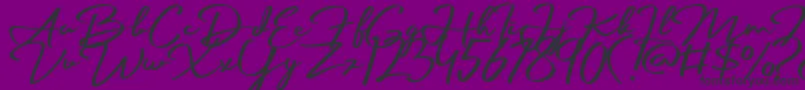 フォントPalmark – 紫の背景に黒い文字