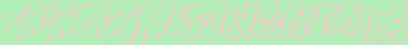 Palmark Font – Pink Fonts on Green Background