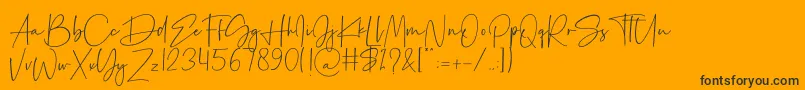 Lisätietoja Palmaton-fontista Palmaton-fontti – mustat fontit oranssilla taustalla
