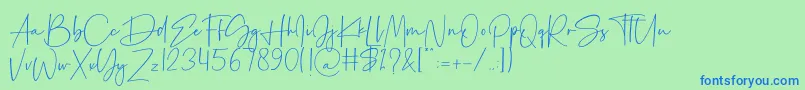 Подробнее о шрифте Palmaton Шрифт Palmaton – синие шрифты на зелёном фоне