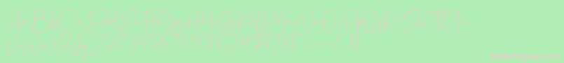 Palmaton Font – Pink Fonts on Green Background