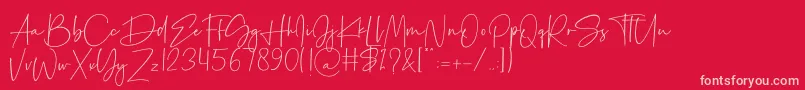More about Palmaton Font Palmaton Font – Pink Fonts on Red Background