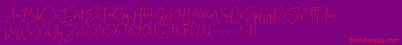 More about Palmaton Font Palmaton Font – Red Fonts on Purple Background