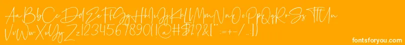 Palmaton Font – White Fonts on Orange Background