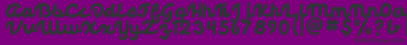 フォントPalmore – 紫の背景に黒い文字