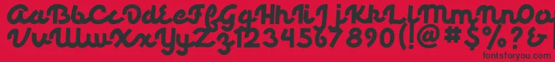 フォントPalmore – 赤い背景に黒い文字