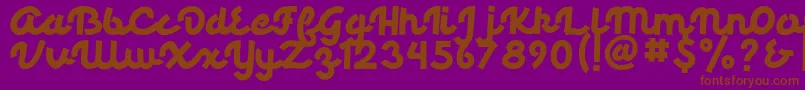 Palmore Font – Brown Fonts on Purple Background
