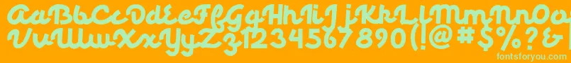 Palmore Font – Green Fonts on Orange Background