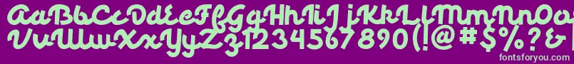 Palmore Font – Green Fonts on Purple Background