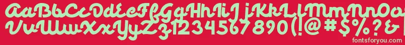 Palmore Font – Green Fonts on Red Background