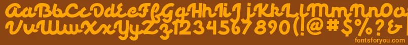 Palmore Font – Orange Fonts on Brown Background