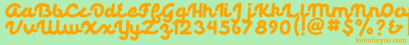Palmore Font – Orange Fonts on Green Background
