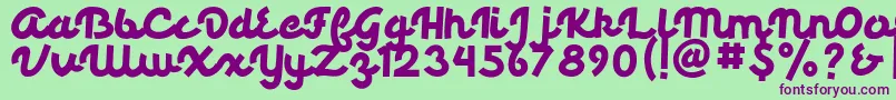 Palmore Font – Purple Fonts on Green Background