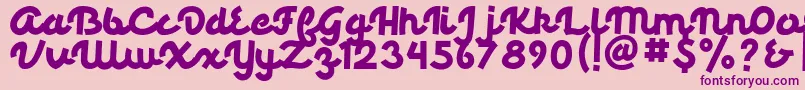 Palmore Font – Purple Fonts on Pink Background