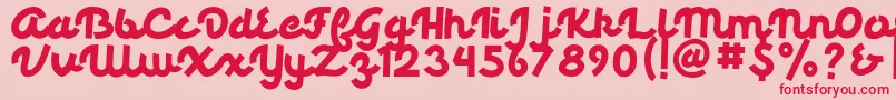 Palmore Font – Red Fonts on Pink Background