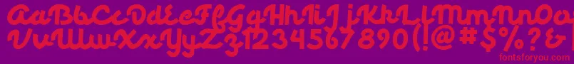 Palmore Font – Red Fonts on Purple Background
