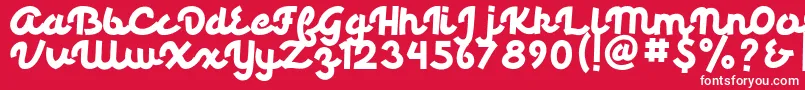 Palmore Font – White Fonts on Red Background