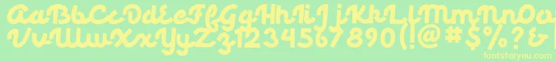 Palmore Font – Yellow Fonts on Green Background