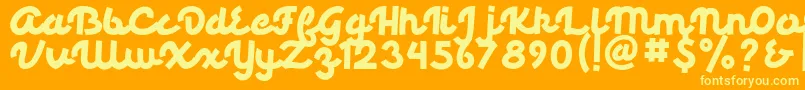 Palmore Font – Yellow Fonts on Orange Background
