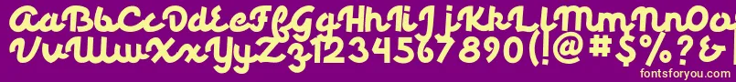 Palmore Font – Yellow Fonts on Purple Background