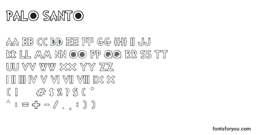 Шрифт PALO SANTO – алфавит, цифры, специальные символы