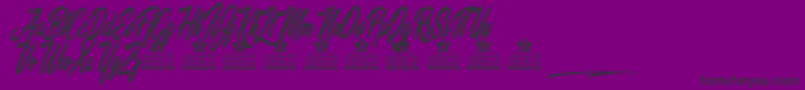 Palomita Personal Use Font – Black Fonts on Purple Background