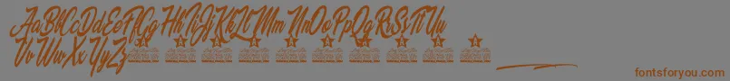 Шрифт Palomita Personal Use – коричневые шрифты на сером фоне
