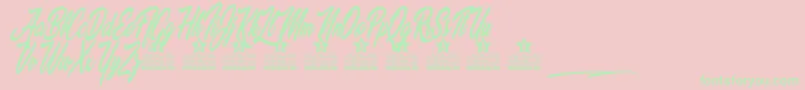 Palomita Personal Use Font – Green Fonts on Pink Background