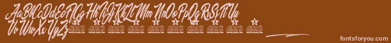 More about Palomita Personal Use Font Palomita Personal Use Font – Pink Fonts on Brown Background