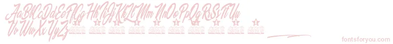 Palomita Personal Use-Schriftart – Rosa Schriften auf weißem Hintergrund