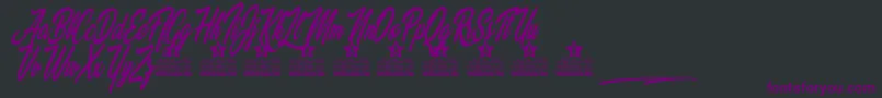 Palomita Personal Use-Schriftart – Violette Schriften auf schwarzem Hintergrund