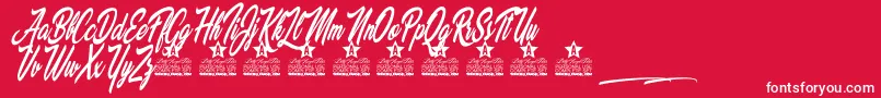 Palomita Personal Use Font – White Fonts on Red Background