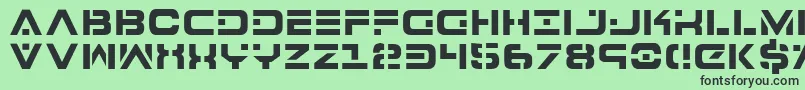 7thServiceSemiCondensed Font – Black Fonts on Green Background