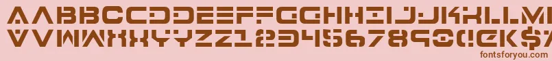 7thServiceSemiCondensed Font – Brown Fonts on Pink Background