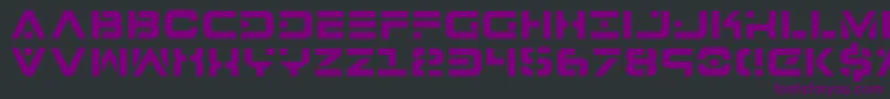 7thServiceSemiCondensed Font – Purple Fonts on Black Background