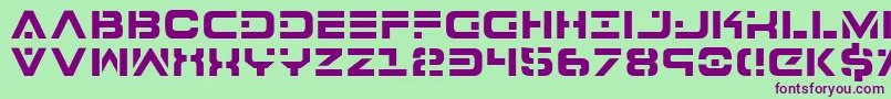 7thServiceSemiCondensed Font – Purple Fonts on Green Background