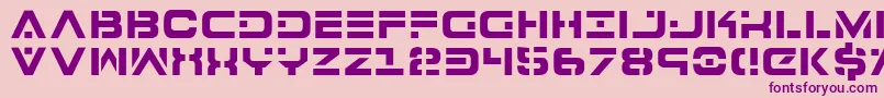 7thServiceSemiCondensed Font – Purple Fonts on Pink Background
